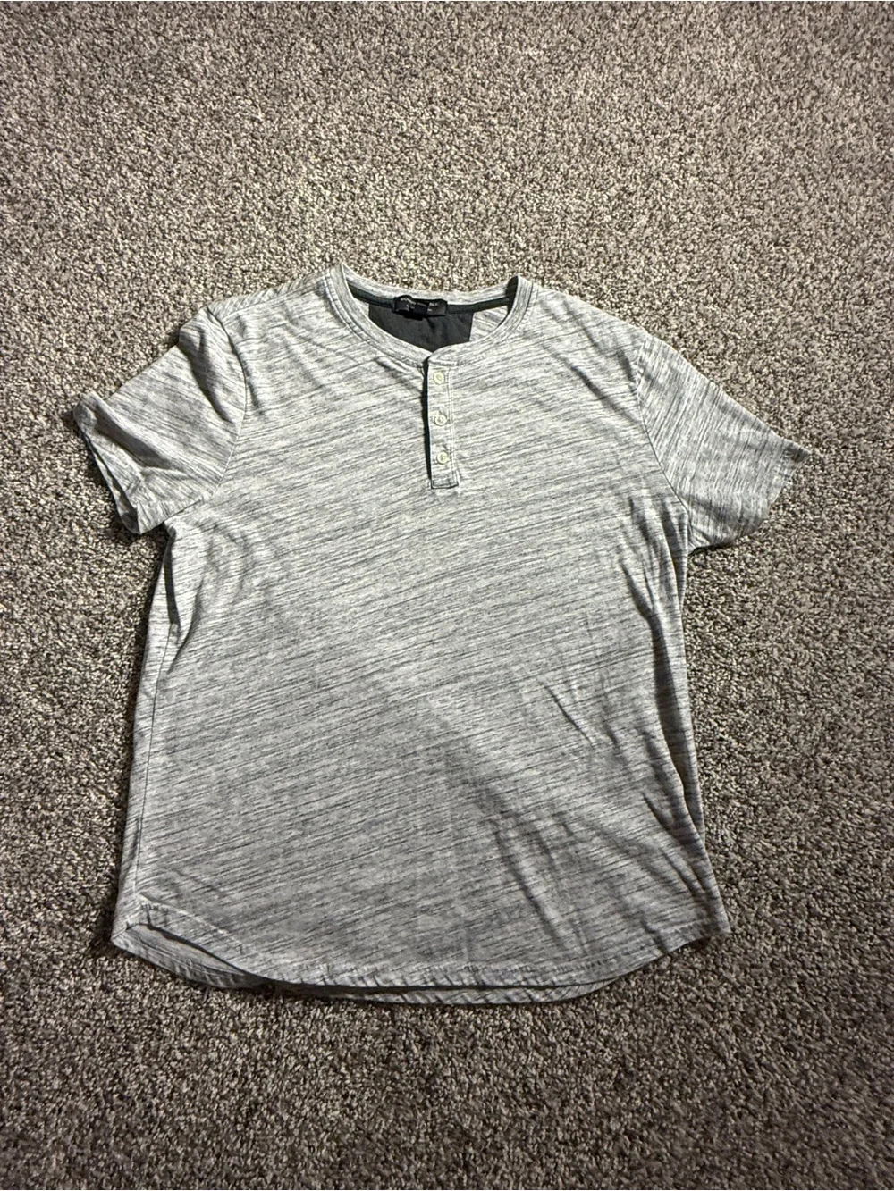 Banana Republic Men's Short-Sleeve Henley - Heather Gray